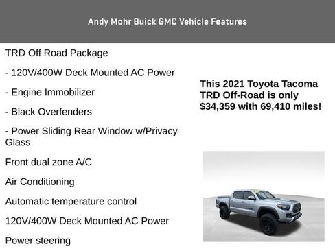 Used 2021 Toyota Tacoma TRD Off-Road AWD/4WD image 8