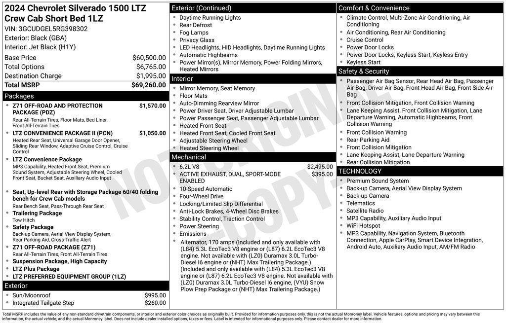 Certified 2024 Chevrolet Silverado 1500 LTZ AWD/4WD image 5