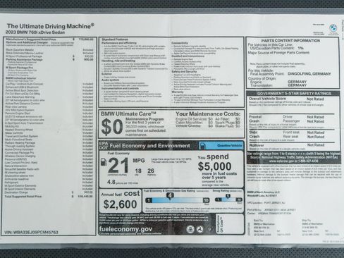 Used 2023 BMW 760i xDrive w/ Parking Assistance Package AWD/4WD image 23