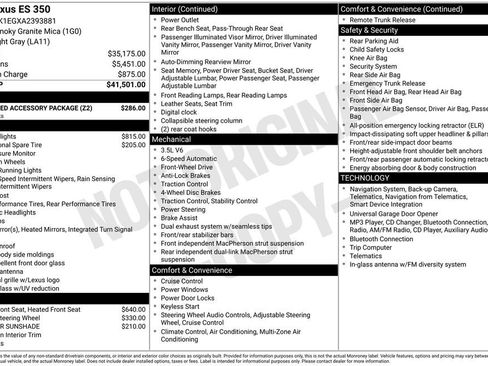 Used 2010 Lexus ES 350 w/ Preferred Accessory Package FWD image 42