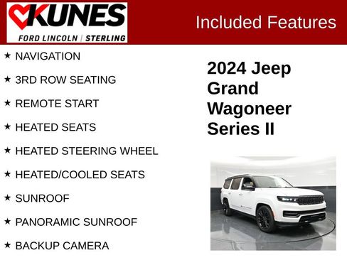 Used 2024 Jeep Grand Wagoneer Series II Obsidian w/ Quick Order Packagew 28T AWD/4WD image 2