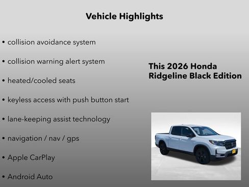 New 2026 Honda Ridgeline Black Edition image 10