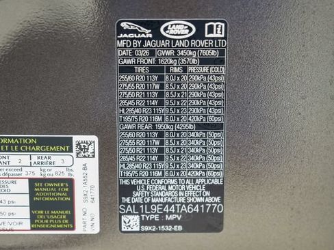 New 2026 Land Rover Range Rover Sport Dynamic SE AWD/4WD image 74