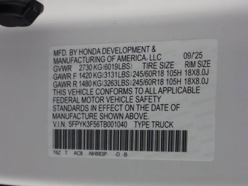 New 2026 Honda Ridgeline RTL image 24
