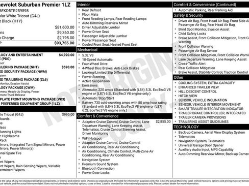 New 2026 Chevrolet Suburban Premier AWD/4WD image 34