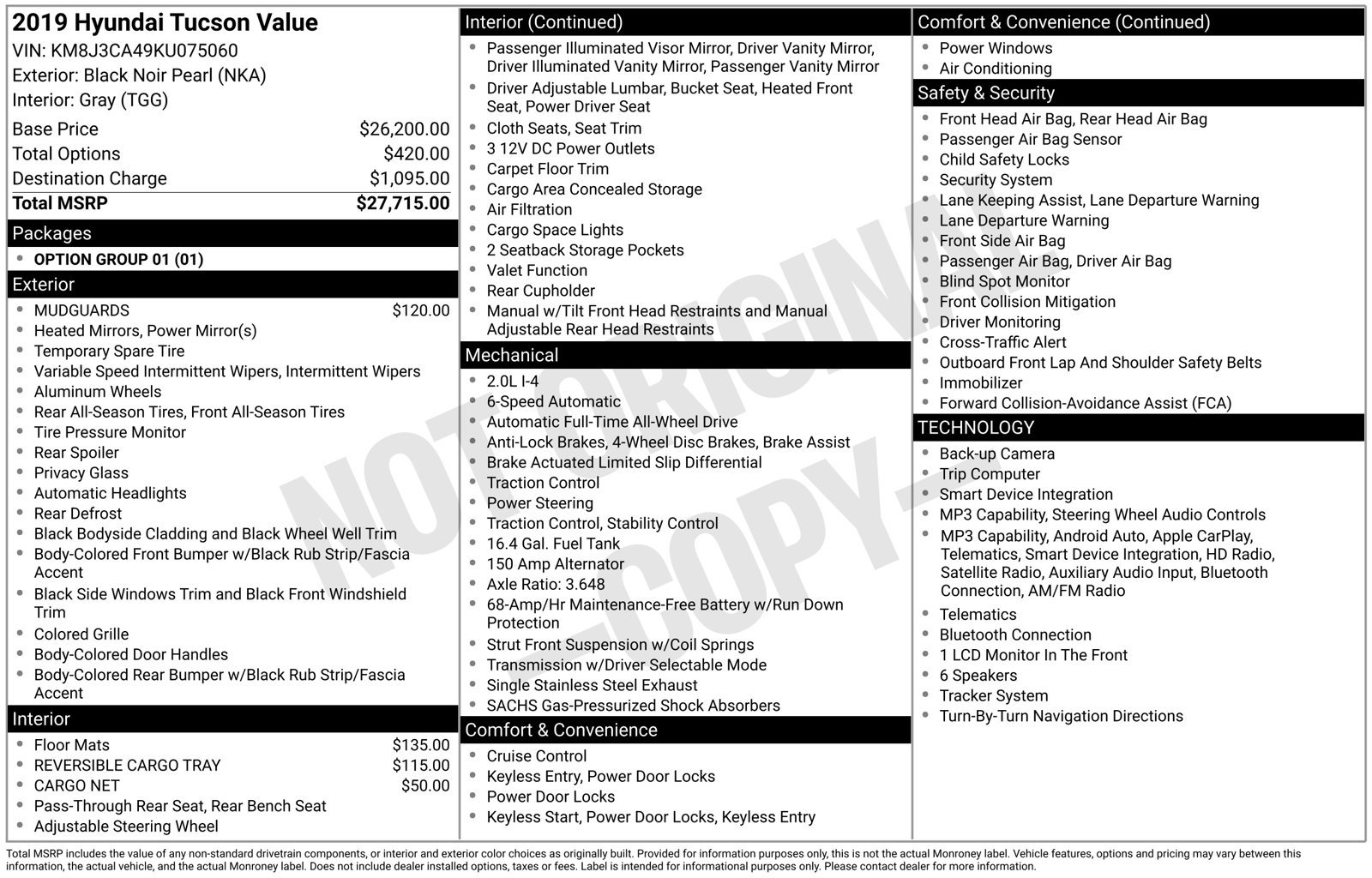 Used 2019 Hyundai Tucson Value AWD/4WD image 5