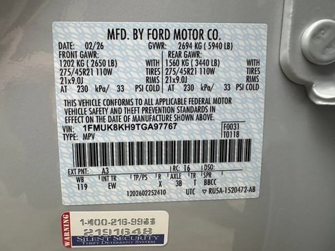 New 2026 Ford Explorer ST-Line w/ ST-Line Street Pack AWD/4WD image 31