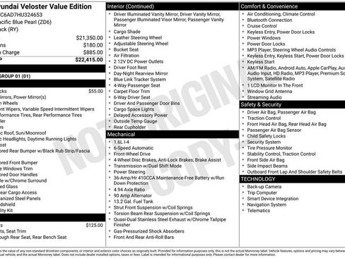 Used 2017 Hyundai Veloster Value Edition image 46