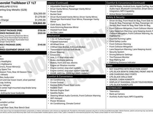 Used 2023 Chevrolet TrailBlazer LT w/ LPO, Blackout Package AWD/4WD image 12