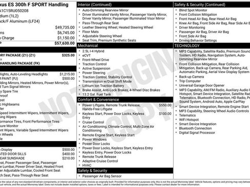 Used 2024 Lexus ES 300h F Sport w/ Accessory Package (Z1) FWD image 41