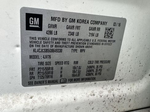 Used 2016 Buick Encore Leather w/ Experience Buick Package FWD image 14