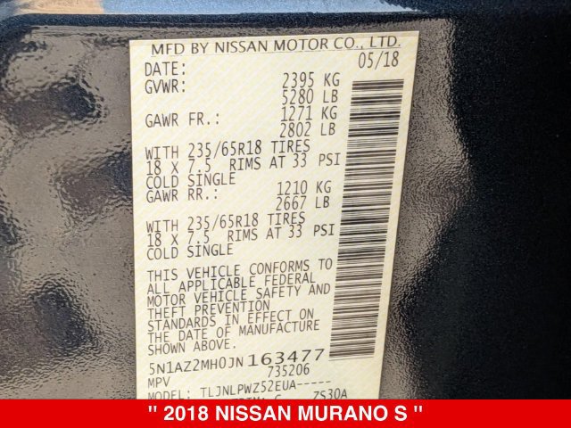 Used 2018 Nissan Murano S AWD/4WD image 40