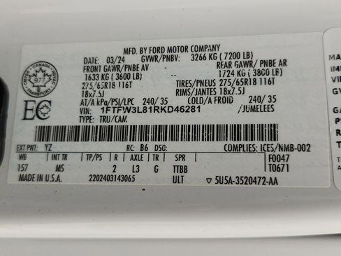 Used 2024 Ford F150 XLT w/ FX4 Off-Road Package image 18