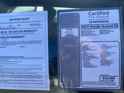 Certified 2023 Honda Accord EX image 37