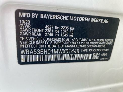 Used 2021 BMW 530i w/ Convenience Package RWD image 20