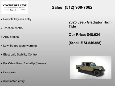 New 2025 Jeep Gladiator Sport image 6