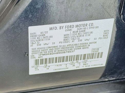 Used 2022 Ford Explorer XLT w/ Equipment Group 202A image 38