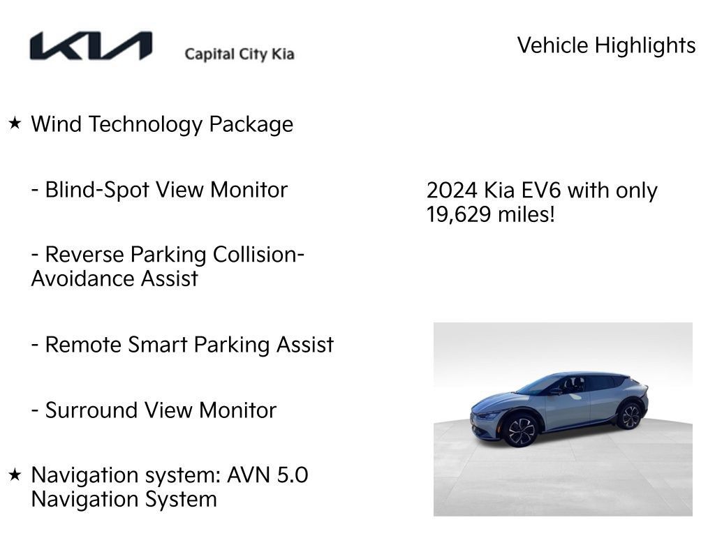 Used 2024 Kia EV6 Wind w/ Wind Technology Package AWD/4WD image 8
