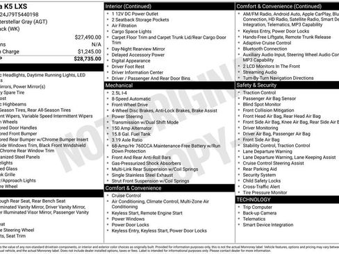 Certified 2026 Kia K5 LXS FWD image 29