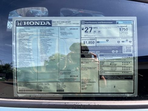 New 2026 Honda HR-V Sport image 32