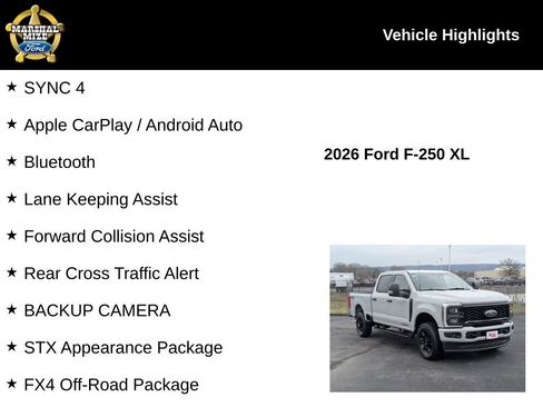 New 2026 Ford F250 XL w/ STX Appearance Package AWD/4WD image 2