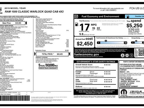 Used 2019 RAM 1500 Classic Warlock w/ Electronics Group image 4