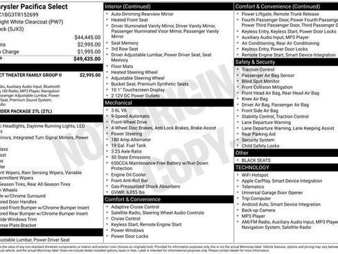 New 2026 Chrysler Pacifica Select image 41