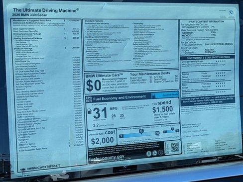 New 2026 BMW 330i Sedan w/ Premium Package image 18