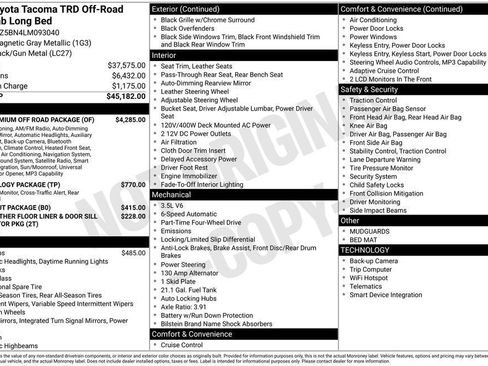 Used 2020 Toyota Tacoma TRD Off-Road w/ TRD Premium Off Road Package AWD/4WD image 39