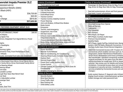 Used 2019 Chevrolet Impala Premier FWD image 5