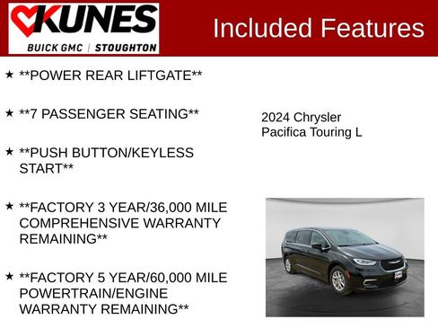 Used 2024 Chrysler Pacifica Touring-L FWD image 3