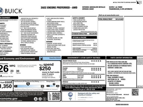 Used 2022 Buick Encore Preferred AWD/4WD image 2