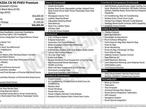 Certified 2024 MAZDA CX-90 Plug-In Hybrid w/ Premium Pkg image 35
