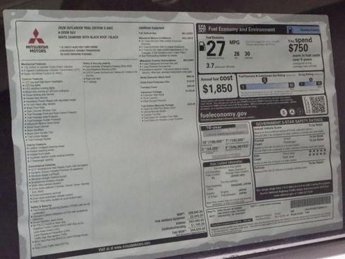 New 2026 Mitsubishi Outlander Trail Edition image 37