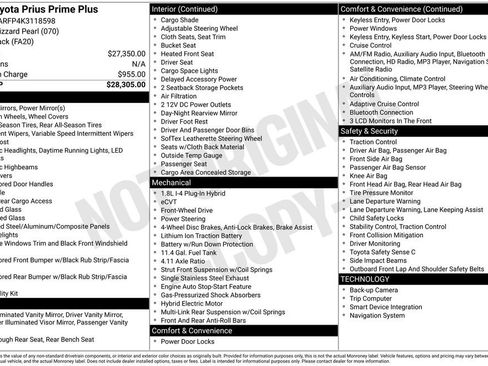 Used 2019 Toyota Prius Prime Plus image 2