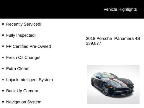 Used 2018 Porsche Panamera 4S image 2