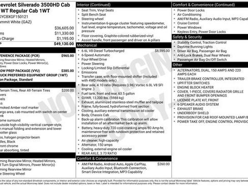 Used 2016 Chevrolet Silverado 3500 W/T w/ WT Convenience Package image 34