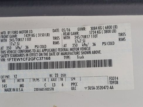 Used 2016 Ford F150 XLT w/ Equipment Group 301A Mid RWD image 33