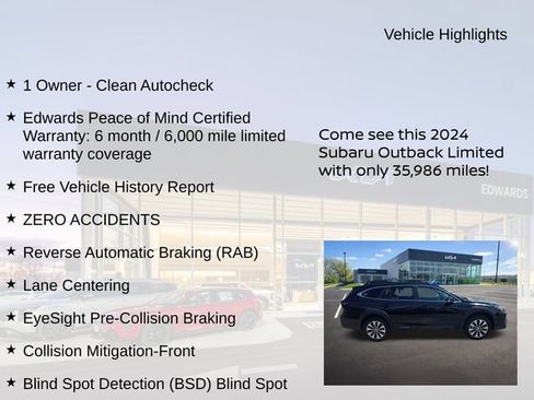 Used 2024 Subaru Outback Limited AWD/4WD image 11
