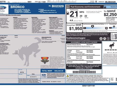 Certified 2021 Ford Bronco Outer Banks image 3