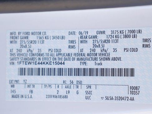 Used 2019 Ford F150 XLT w/ Equipment Group 302A Luxury image 74