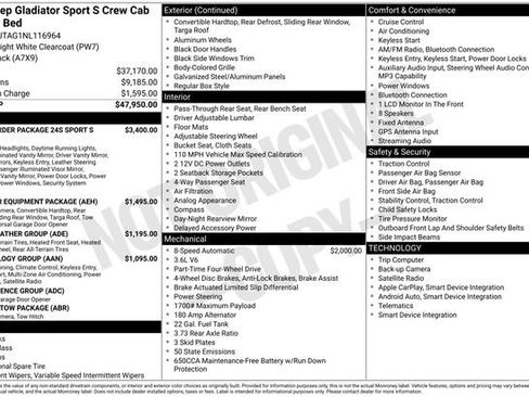 Used 2022 Jeep Gladiator Sport AWD/4WD image 6