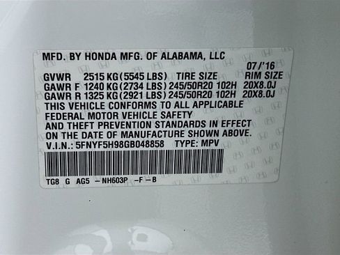 Used 2016 Honda Pilot Touring image 34