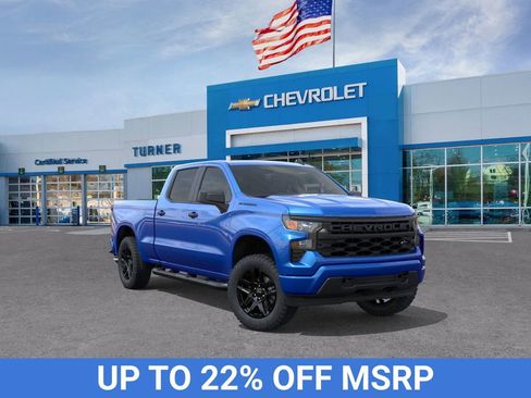 New 2026 Chevrolet Silverado 1500 Custom w/ Turbomax Blackout Package AWD/4WD image 1