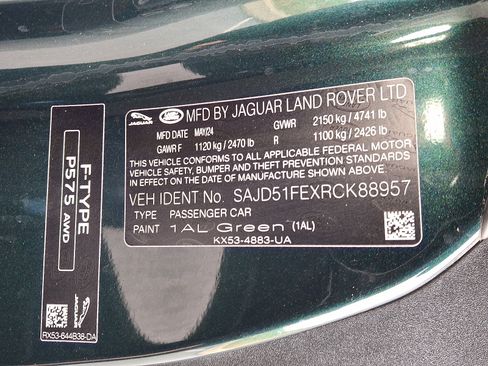 New 2024 Jaguar F-TYPE R AWD/4WD image 20