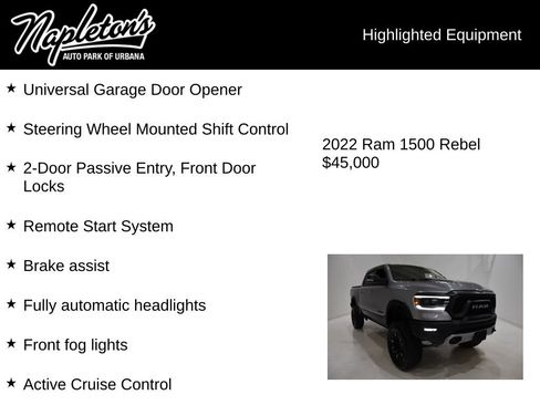 Used 2022 RAM 1500 Rebel w/ G/T Package image 16