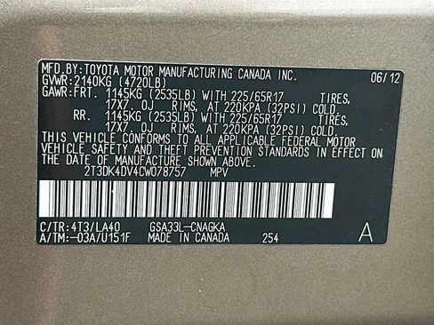 Used 2012 Toyota RAV4 Limited w/ Navigation Value Pkg AWD/4WD image 33