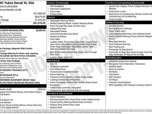 Used 2018 GMC Yukon XL Denali w/ Denali Ultimate Package AWD/4WD image 2