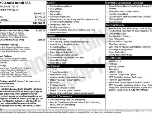 Used 2021 GMC Acadia Denali w/ Denali Technology Package FWD image 1
