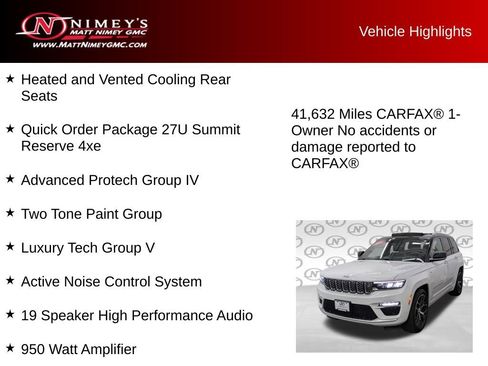 Used 2022 Jeep Grand Cherokee Summit AWD/4WD image 16